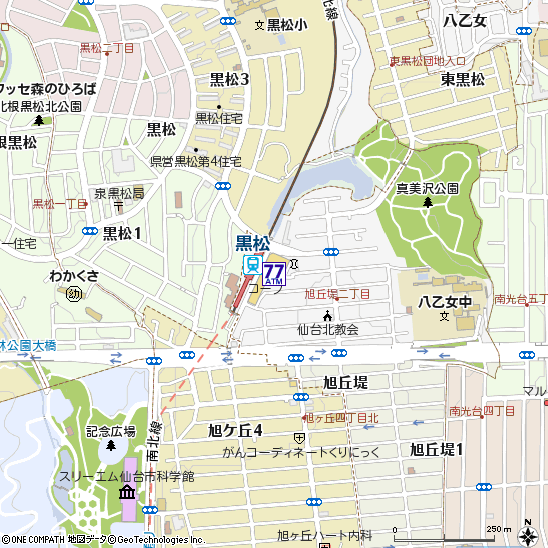 ＣＯ・ＯＰ黒松店付近の地図